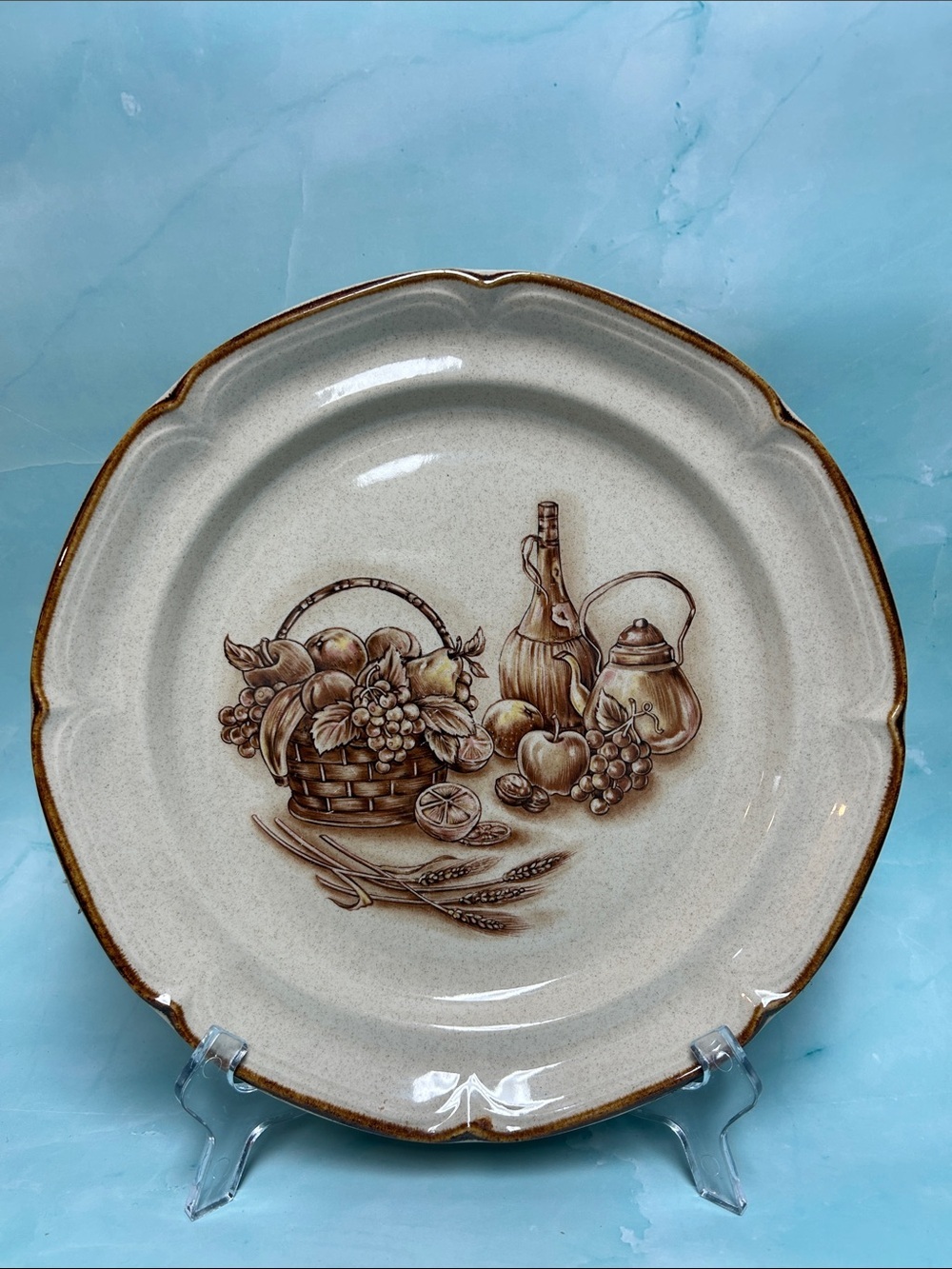 Vintage Sunmarc Homestead Stoneware dinner Plate Japan Chianti Design SM-6681
